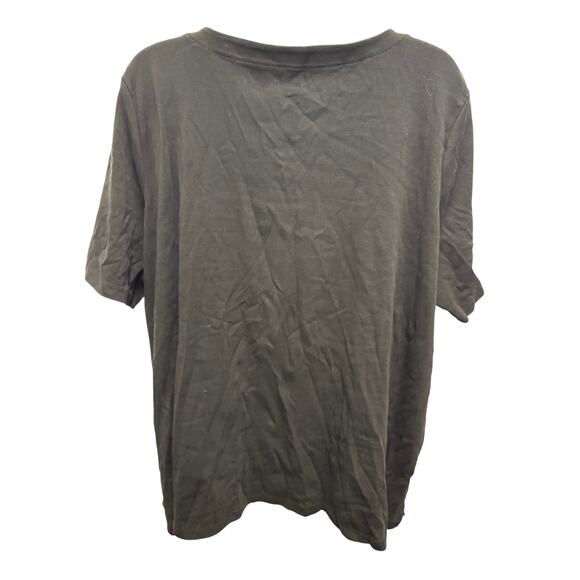 Talbots The Talbots Tee T Shirt Womens 3XP Black Pima Cotton Short Sleeve V Neck - Picture 3 of 4